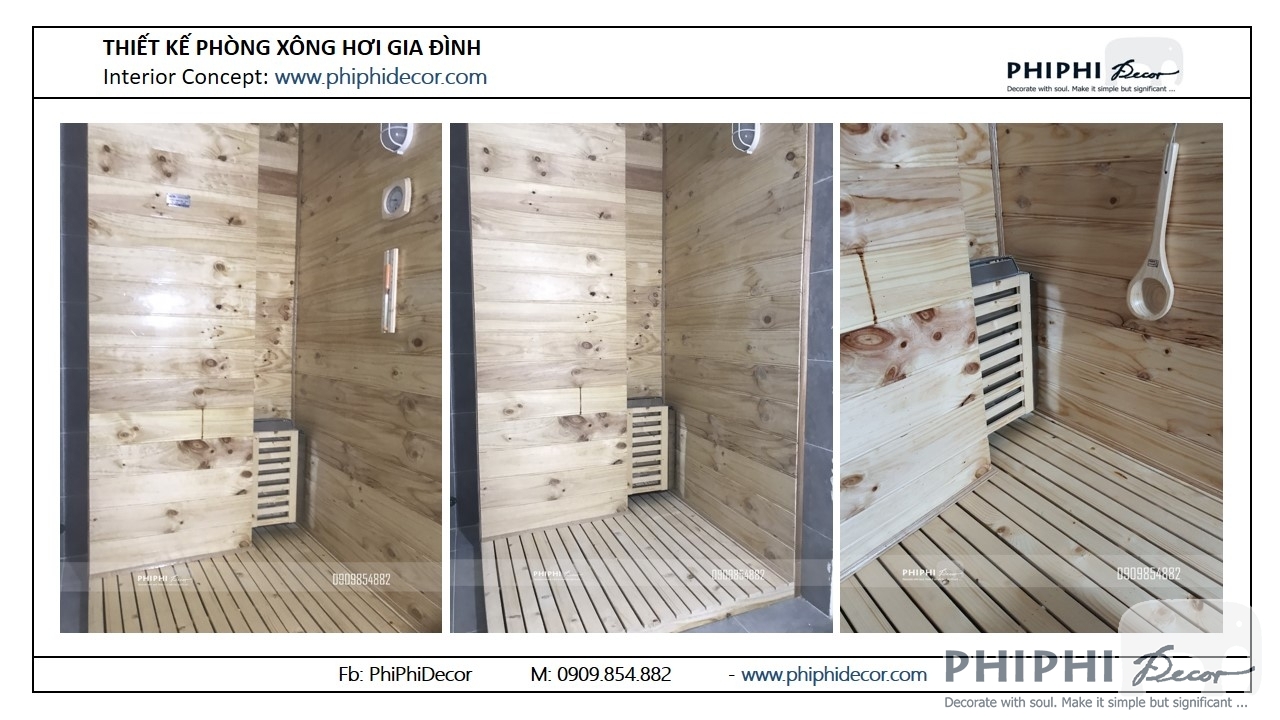 THIẾT KẾ, LẮP ĐẶT PHÒNG XÔNG HƠI GIA ĐÌNH