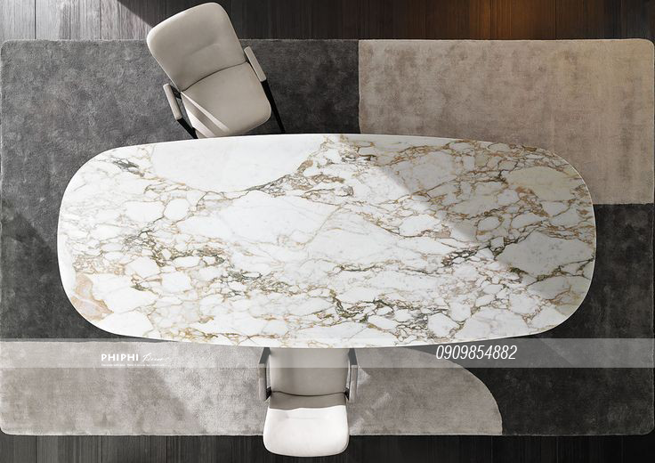 BÀN ĂN MẶT ĐÁ MARBLE VÂN MÂY