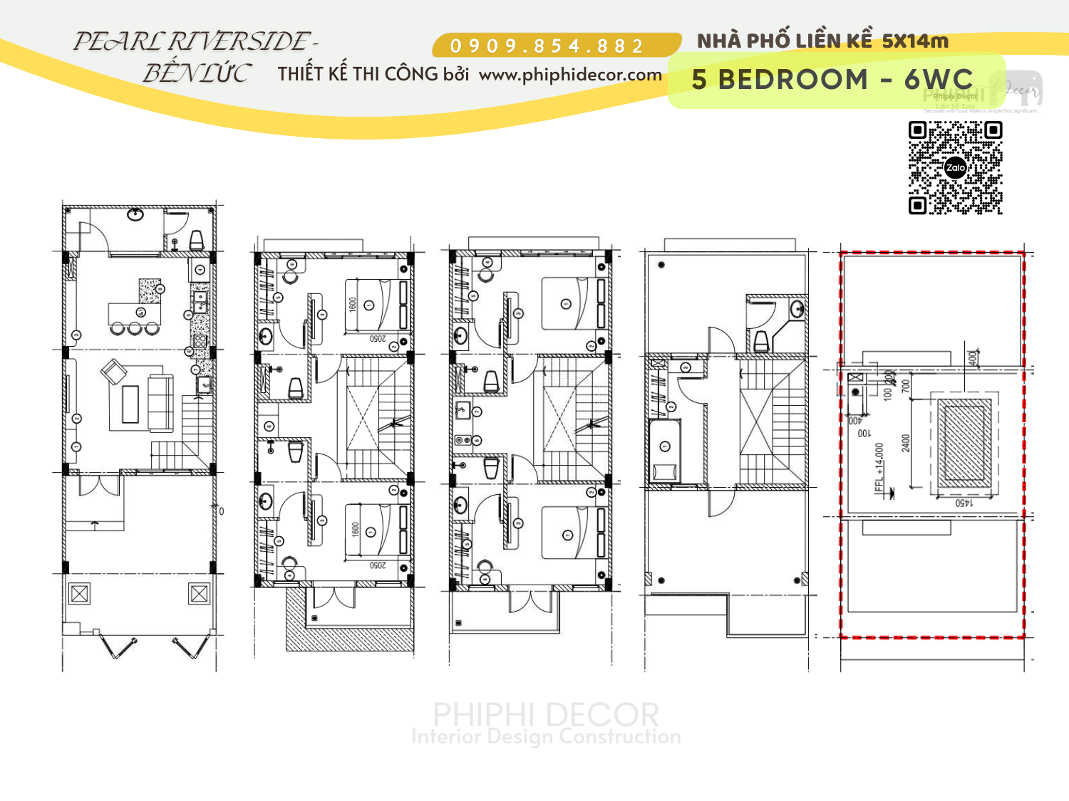 CHO THUÊ NHÀ PEARL RIVERSIDE 5PN 6WC