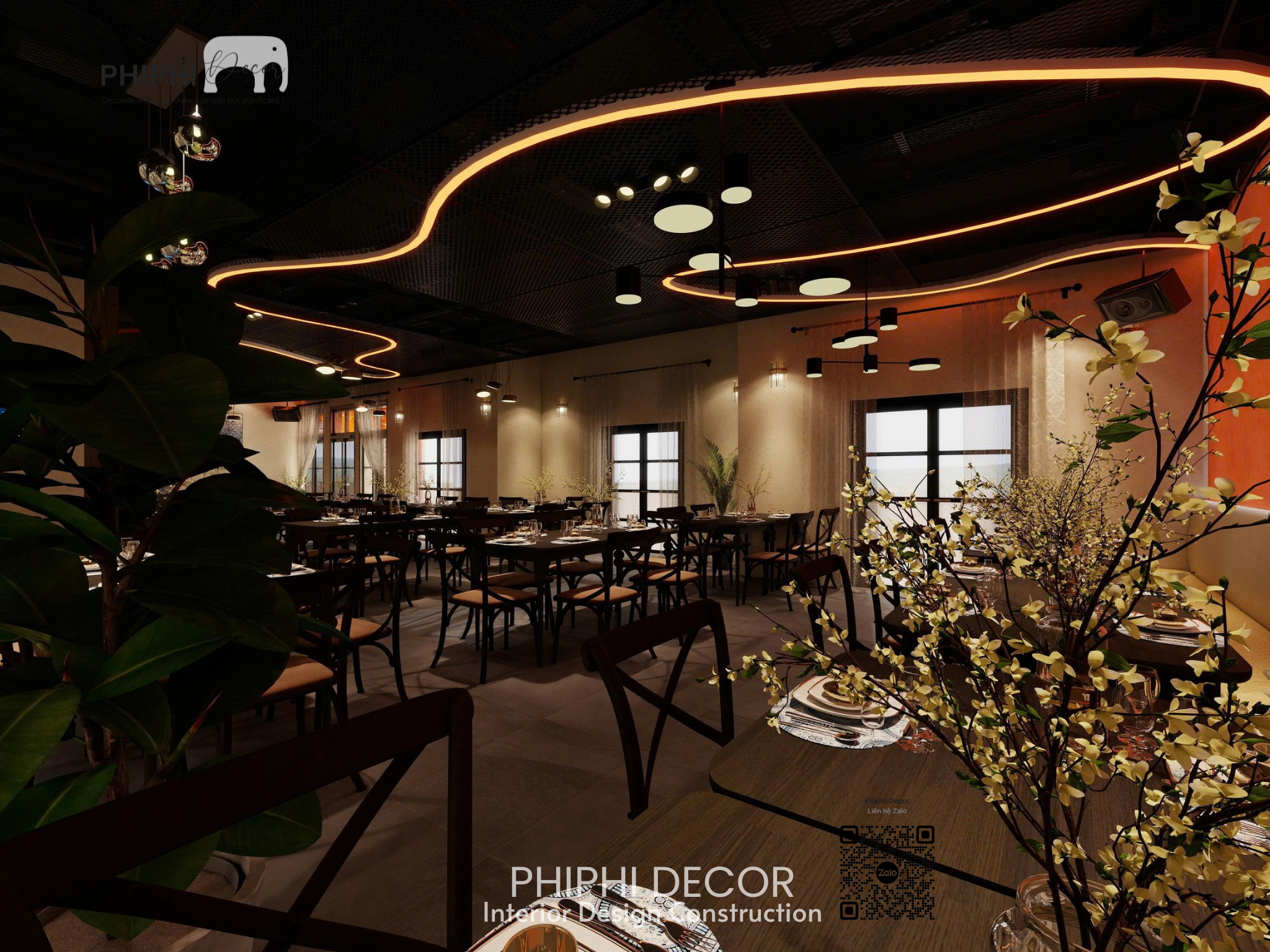 THIẾT KẾ NHÀ HÀNG ÔNG CAO