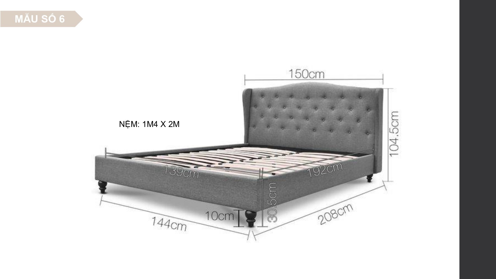 MẪU GIƯỜNG THÔNG DỤNG