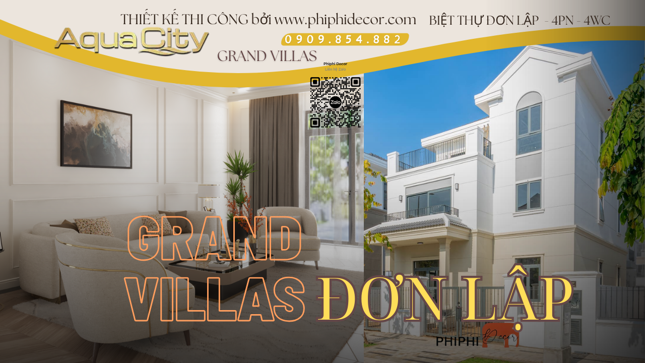 Nội Thất Villa Đơn Lập Aqua City: Sự Nổi Bật Của Neo Classic