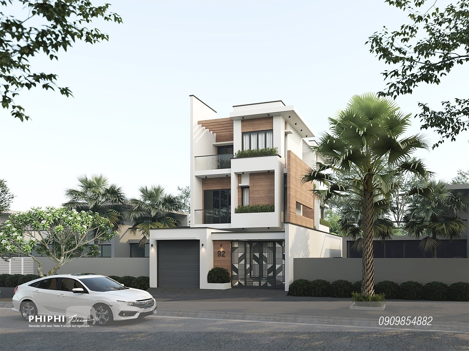 VILLA VƯỜN A QUÝ 8X20M